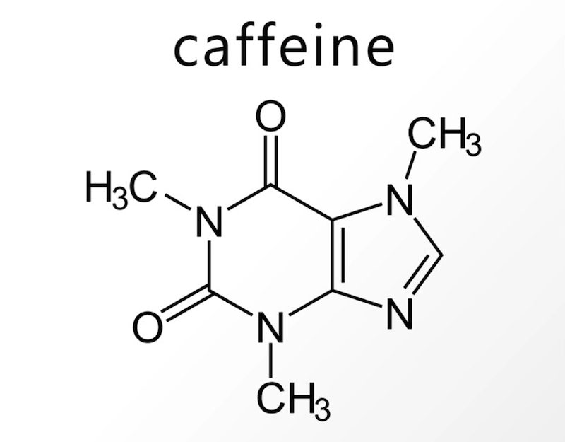 caffeine molecule illustration